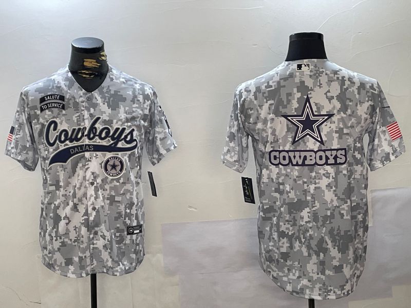 Men Dallas Cowboys Blank Nike Arctic Camo 2024 Salute to Service Limited NFL Jersey style 10